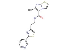 6-methyl-N-[2-(2-pyridin-3-yl-1,3-thiazol-4-yl)ethyl]imidazo[2,1-b][1,3]thiazole-5-carboxamide