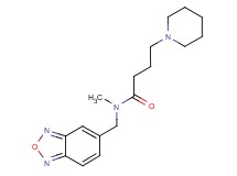 N-(2,1,3-benzoxadiazol-5-ylmethyl)-N-methyl-4-(1-piperidinyl)butanamide