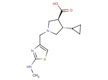 (3S*,4S*)-4-cyclopropyl-1-{[2-(methylamino)-1,3-thiazol-4-yl]methyl}pyrrolidine-3-carboxylic acid