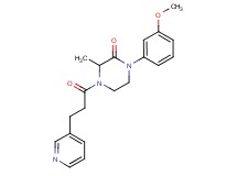 1-(3-methoxyphenyl)-3-methyl-4-(3-pyridin-3-ylpropanoyl)piperazin-2-one