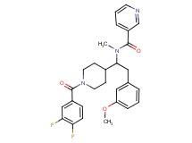 N-[1-[1-(3,4-difluorobenzoyl)-4-piperidinyl]-2-(3-methoxyphenyl)ethyl]-N-methylnicotinamide