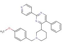 4-[1-(4-methoxybenzyl)-3-piperidinyl]-5-phenyl-2-(4-pyridinyl)pyrimidine
