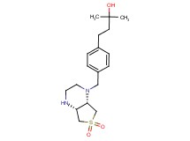 4-(4-{[(4aR*,7aS*)-6,6-dioxidohexahydrothieno[3,4-b]pyrazin-1(2H)-yl]methyl}phenyl)-2-methyl-2-butanol