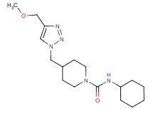 N-cyclohexyl-4-{[4-(methoxymethyl)-1H-1,2,3-triazol-1-yl]methyl}-1-piperidinecarboxamide