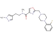 2-{[4-(2-fluorophenyl)-1-piperazinyl]methyl}-N-methyl-N-[2-(1-methyl-1H-pyrazol-4-yl)ethyl]-1,3-oxazole-4-carboxamide