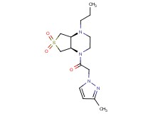 (4aS*,7aR*)-1-[(3-methyl-1H-pyrazol-1-yl)acetyl]-4-propyloctahydrothieno[3,4-b]pyrazine 6,6-dioxide