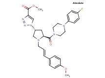 methyl 1-{(3R,5S)-5-{[4-(4-fluorophenyl)-1-piperazinyl]carbonyl}-1-[(2E)-3-(4-methoxyphenyl)-2-propen-1-yl]-3-pyrrolidinyl}-1H-1,2,3-triazole-4-carboxylate