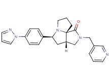 (3aS*,5S*,9aS*)-5-[4-(1H-pyrazol-1-yl)phenyl]-2-(3-pyridinylmethyl)hexahydro-7H-pyrrolo[3,4-g]pyrrolizin-1(2H)-one
