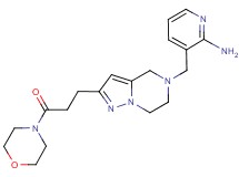 3-{[2-[3-(4-morpholinyl)-3-oxopropyl]-6,7-dihydropyrazolo[1,5-a]pyrazin-5(4H)-yl]methyl}-2-pyridinamine