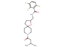 2,3,6-trifluoro-N-{[8-(3-methylbutanoyl)-1-oxa-8-azaspiro[4.5]dec-2-yl]methyl}benzamide