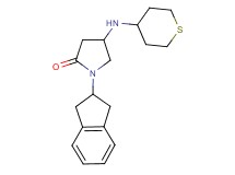 1-(2,3-dihydro-1H-inden-2-yl)-4-(tetrahydro-2H-thiopyran-4-ylamino)-2-pyrrolidinone