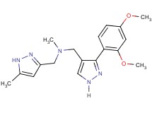 1-[3-(2,4-dimethoxyphenyl)-1H-pyrazol-4-yl]-N-methyl-N-[(5-methyl-1H-pyrazol-3-yl)methyl]methanamine