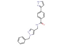 N-[(1-benzyl-1H-pyrazol-4-yl)methyl]-4-(1H-pyrazol-3-yl)benzamide