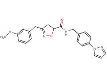 3-(3-methoxybenzyl)-N-[4-(1H-pyrazol-1-yl)benzyl]-4,5-dihydro-5-isoxazolecarboxamide
