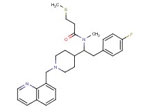 N-{2-(4-fluorophenyl)-1-[1-(8-quinolinylmethyl)-4-piperidinyl]ethyl}-N-methyl-3-(methylthio)propanamide