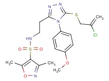N-{2-[5-[(2-chloro-2-propen-1-yl)thio]-4-(4-methoxyphenyl)-4H-1,2,4-triazol-3-yl]ethyl}-3,5-dimethyl-4-isoxazolesulfonamide