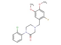 1-(2-chlorophenyl)-4-(2-fluoro-4,5-dimethoxybenzyl)-2-piperazinone