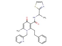 6-methyl-4-oxo-2-(2-phenylethyl)-1-(2-pyridinylmethyl)-N-[1-(1,3-thiazol-2-yl)ethyl]-1,4-dihydro-3-pyridinecarboxamide