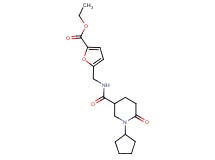 ethyl 5-({[(1-cyclopentyl-6-oxo-3-piperidinyl)carbonyl]amino}methyl)-2-furoate