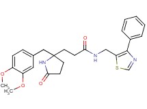 3-[2-(3,4-dimethoxybenzyl)-5-oxo-2-pyrrolidinyl]-N-[(4-phenyl-1,3-thiazol-5-yl)methyl]propanamide