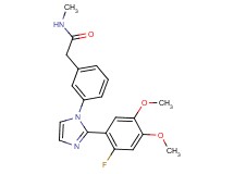2-{3-[2-(2-fluoro-4,5-dimethoxyphenyl)-1H-imidazol-1-yl]phenyl}-N-methylacetamide