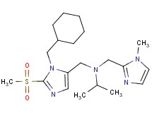 N-{[1-(cyclohexylmethyl)-2-(methylsulfonyl)-1H-imidazol-5-yl]methyl}-N-[(1-methyl-1H-imidazol-2-yl)methyl]-2-propanamine