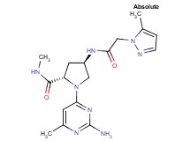(4R)-1-(2-amino-6-methylpyrimidin-4-yl)-N-methyl-4-{[(5-methyl-1H-pyrazol-1-yl)acetyl]amino}-L-prolinamide