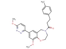 9-methoxy-7-(6-methoxy-3-pyridazinyl)-4-[3-(4-methylphenyl)propanoyl]-2,3,4,5-tetrahydro-1,4-benzoxazepine