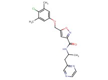 5-[(4-chloro-3,5-dimethylphenoxy)methyl]-N-[1-methyl-2-(2-pyrazinyl)ethyl]-3-isoxazolecarboxamide