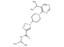 N-isopropyl-1-[1-(5-isopropylpyrimidin-4-yl)piperidin-4-yl]-1H-1,2,3-triazole-4-carboxamide