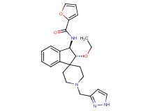 N-[(2R*,3R*)-2-ethoxy-1'-(1H-pyrazol-3-ylmethyl)-2,3-dihydrospiro[indene-1,4'-piperidin]-3-yl]-2-furamide