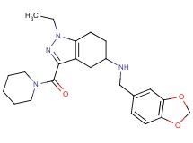 N-(1,3-benzodioxol-5-ylmethyl)-1-ethyl-3-(1-piperidinylcarbonyl)-4,5,6,7-tetrahydro-1H-indazol-5-amine