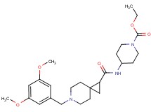 ethyl 4-({[6-(3,5-dimethoxybenzyl)-6-azaspiro[2.5]oct-1-yl]carbonyl}amino)-1-piperidinecarboxylate