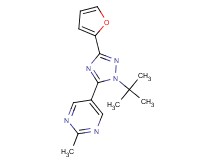 5-[1-tert-butyl-3-(2-furyl)-1H-1,2,4-triazol-5-yl]-2-methylpyrimidine