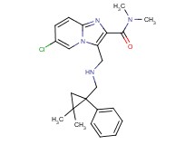 6-chloro-3-({[(2,2-dimethyl-1-phenylcyclopropyl)methyl]amino}methyl)-N,N-dimethylimidazo[1,2-a]pyridine-2-carboxamide