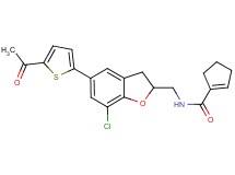N-{[5-(5-acetyl-2-thienyl)-7-chloro-2,3-dihydro-1-benzofuran-2-yl]methyl}-1-cyclopentene-1-carboxamide