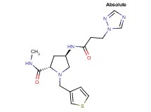 (4R)-N-methyl-1-(3-thienylmethyl)-4-{[3-(1H-1,2,4-triazol-1-yl)propanoyl]amino}-L-prolinamide