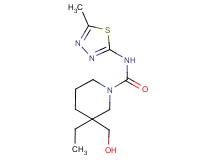 3-ethyl-3-(hydroxymethyl)-N-(5-methyl-1,3,4-thiadiazol-2-yl)piperidine-1-carboxamide