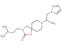 3-(3-methylbutyl)-8-[1-methyl-2-(1H-pyrazol-1-yl)ethyl]-1-oxa-3,8-diazaspiro[4.5]decan-2-one