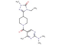 5-(1-{[2-(dimethylamino)-4-methylpyrimidin-5-yl]carbonyl}piperidin-4-yl)-4-ethyl-2-methyl-2,4-dihydro-3H-1,2,4-triazol-3-one