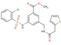 methyl 3-{[(2-chlorophenyl)sulfonyl]amino}-5-{[(2-thienylacetyl)amino]methyl}benzoate