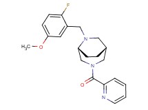 (1R*,5R*)-6-(2-fluoro-5-methoxybenzyl)-3-(2-pyridinylcarbonyl)-3,6-diazabicyclo[3.2.2]nonane