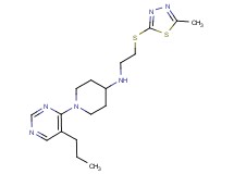 N-{2-[(5-methyl-1,3,4-thiadiazol-2-yl)thio]ethyl}-1-(5-propylpyrimidin-4-yl)piperidin-4-amine