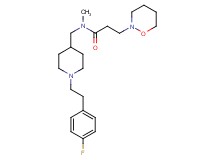 N-({1-[2-(4-fluorophenyl)ethyl]-4-piperidinyl}methyl)-N-methyl-3-(1,2-oxazinan-2-yl)propanamide