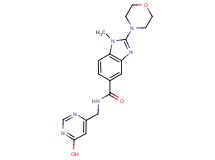 N-[(6-hydroxy-4-pyrimidinyl)methyl]-1-methyl-2-(4-morpholinyl)-1H-benzimidazole-5-carboxamide