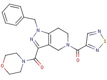 1-benzyl-3-(4-morpholinylcarbonyl)-5-(1,2,5-thiadiazol-3-ylcarbonyl)-4,5,6,7-tetrahydro-1H-pyrazolo[4,3-c]pyridine