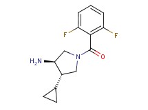 (3R*,4S*)-4-cyclopropyl-1-(2,6-difluorobenzoyl)pyrrolidin-3-amine