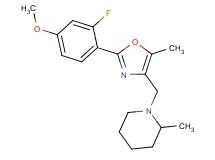 1-{[2-(2-fluoro-4-methoxyphenyl)-5-methyl-1,3-oxazol-4-yl]methyl}-2-methylpiperidine