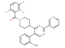 5-(2-methylphenyl)-2-(3-pyridinyl)-4-[1-(2,3,6-trifluorobenzoyl)-4-piperidinyl]pyrimidine