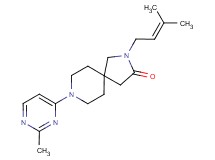 2-(3-methyl-2-buten-1-yl)-8-(2-methyl-4-pyrimidinyl)-2,8-diazaspiro[4.5]decan-3-one